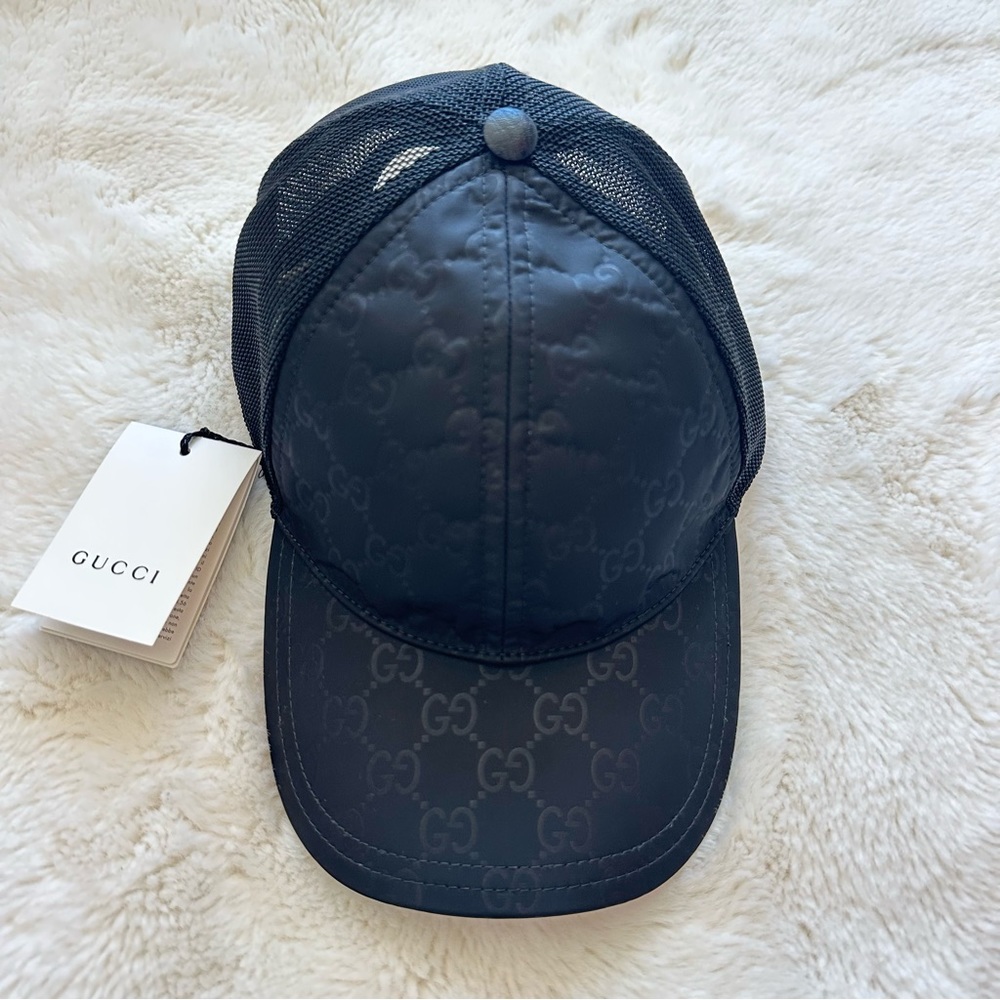 NWT!!! Gucci unisex black hat size L Authentic